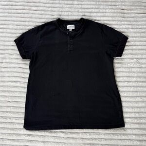 Dapper Boi Black Polo Shirt Men's M Short Sleeve 100% Cotton Breathable Button